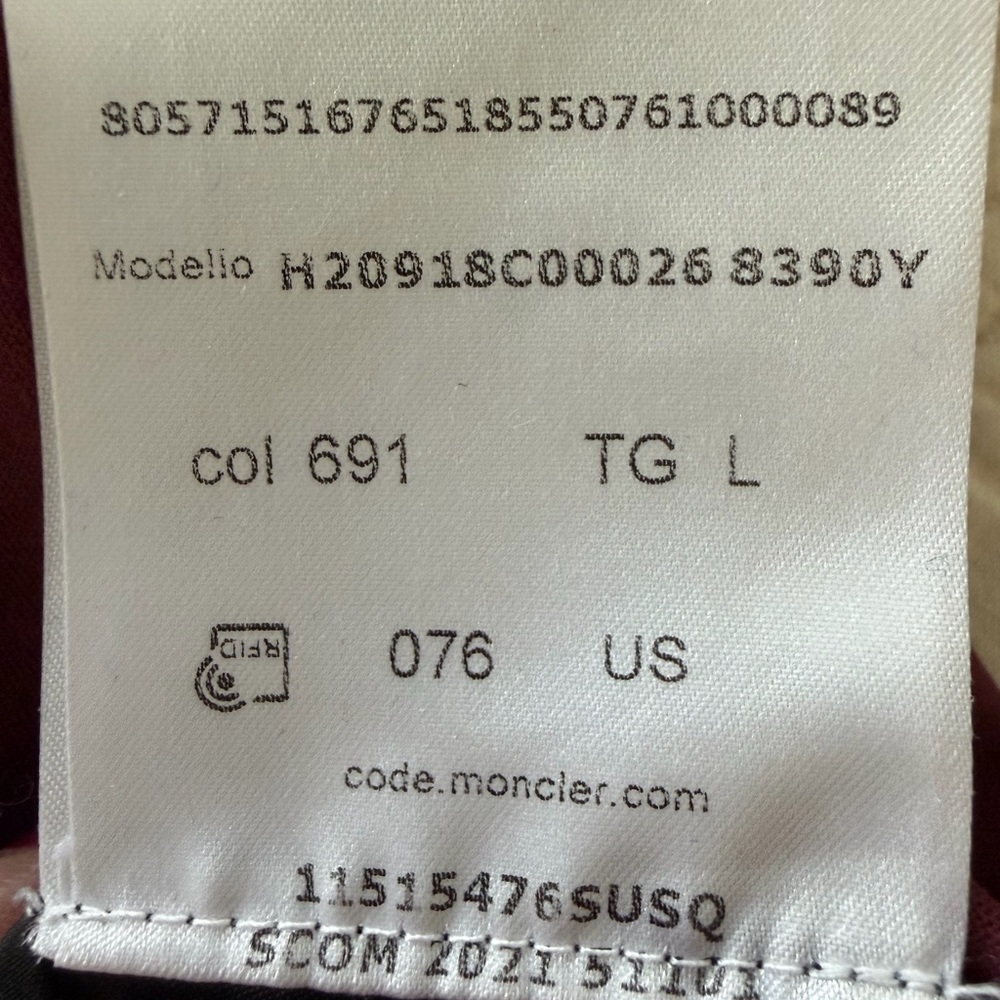 Moncler Maroon Tee with Logo Patch - image 4